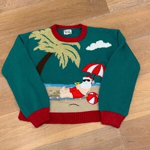 Major Major Beach Themed Santa Holiday Sweater